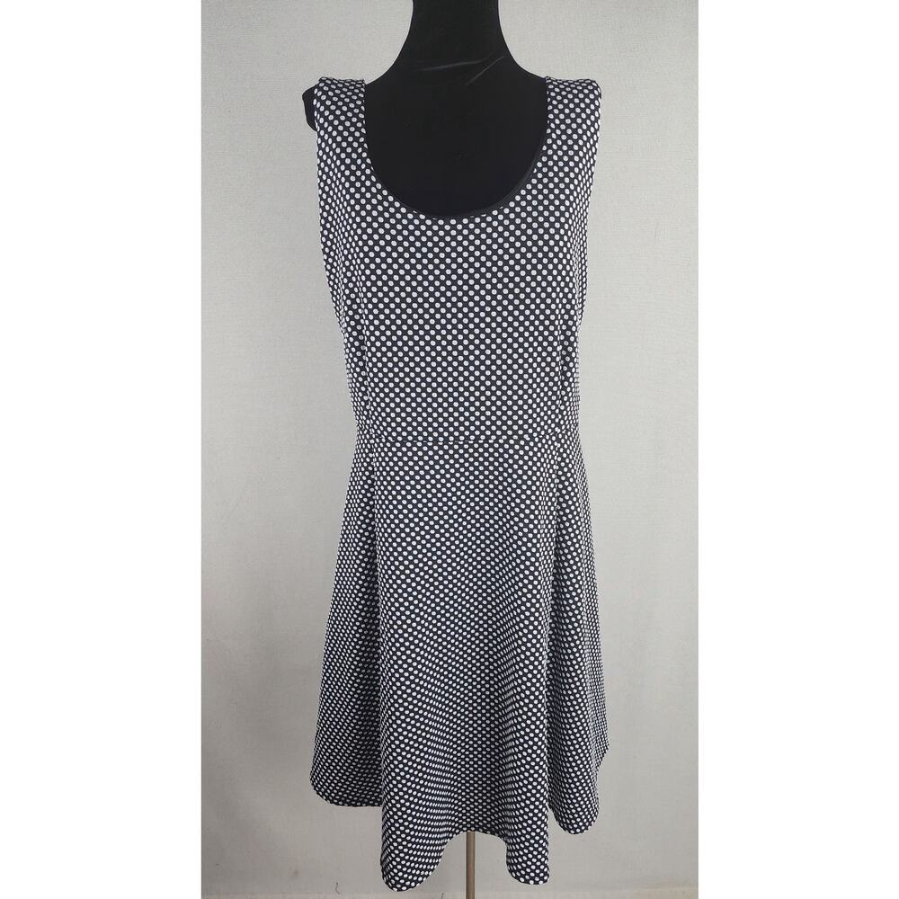 Lane Bryant Women's 22 Black and White Polkadot Dress Retro Rockabilly
